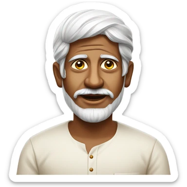 common man in south indian tradition sticker