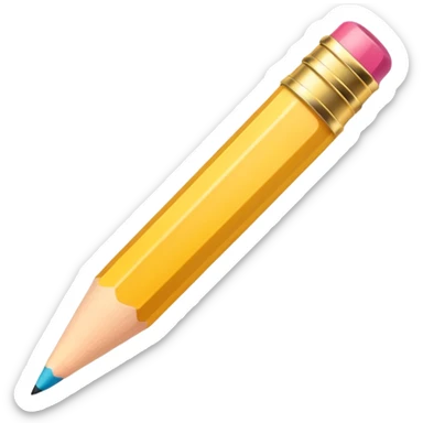 A number one award color pencil  sticker