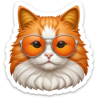 Cat with sunglasses sticker