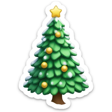 christmas tree with snow sticker