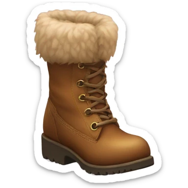 boots with the fur sticker