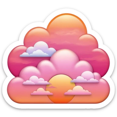 Sunset clouds  sticker