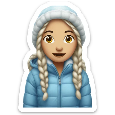 Girl in winter wonderland sticker