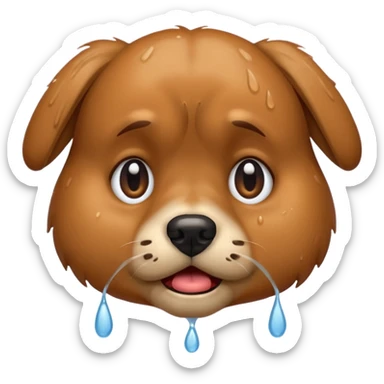 A cry dog sticker
