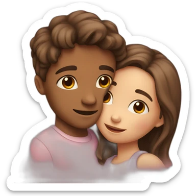 boy and girl hugging in love sticker