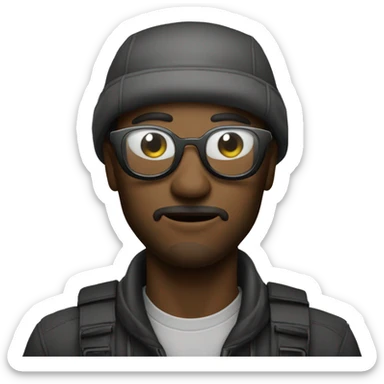 blind man fotographer sticker