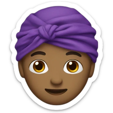 Purple bandanna sticker