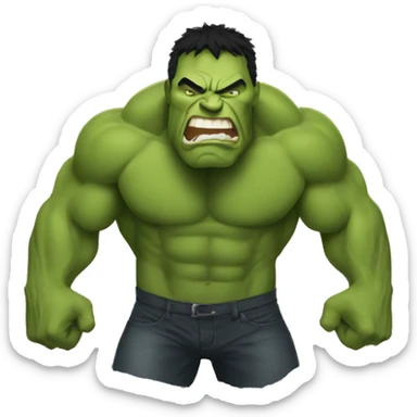 the rock become hulk sticker
