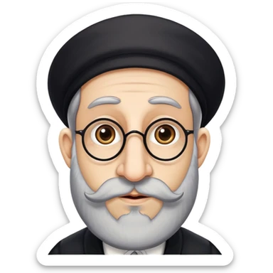 israeli rabbi with big nose sticker