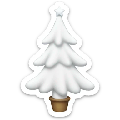 White Christmas tree sticker
