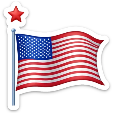 USA flag sticker