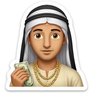 Árabe con dinero  sticker