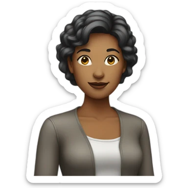 A woman standing and posing sticker