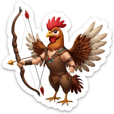 rooster archer sticker