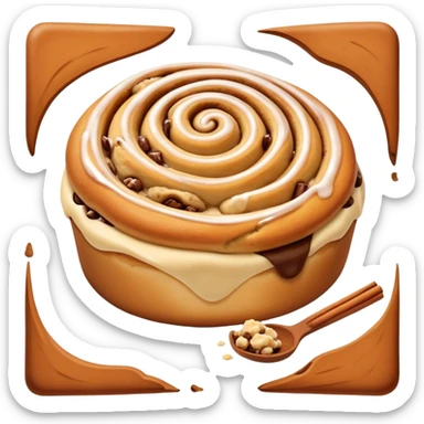 Cookie dough topped cinnamon roll sticker
