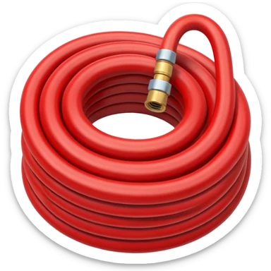 A red Hose – coiled water hose sticker