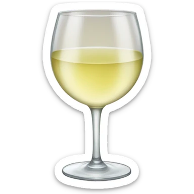 White wine in a glass sticker