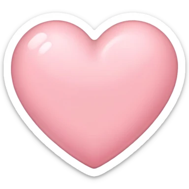the heart is a very light pink shade sticker