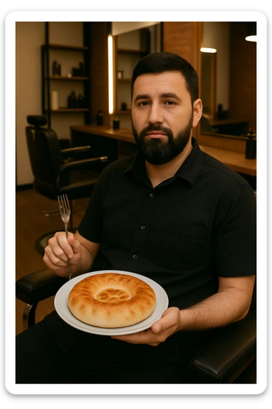 birinchidagi odamni yuziga 2 rasmdagi odamga uxshatib chizib bergin xuddu shunday non yen utirganini sticker