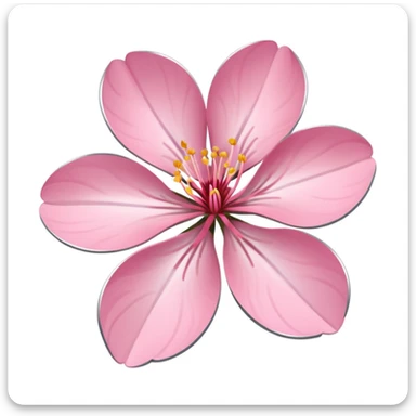 sakura flower with a silver outline sticker