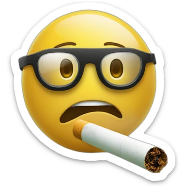 un eleve avec lunette et une cigarette dans un terrain de footbal sticker