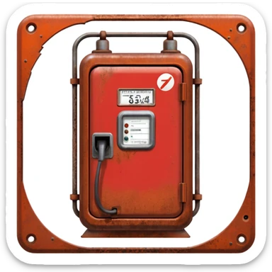 Red electricity box sticker