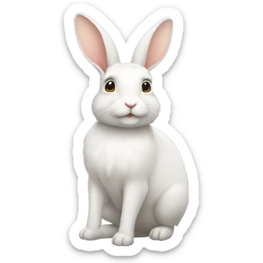 Un conejo Belier blanco sticker
