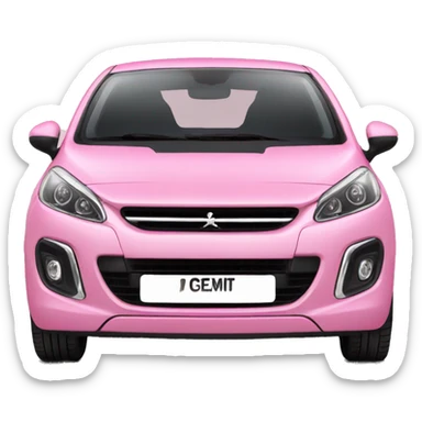 Pink peugeot sticker