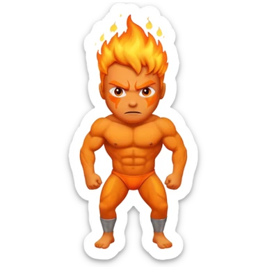 Man peeing fire sticker