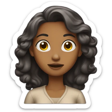 A woman seeing movie sticker