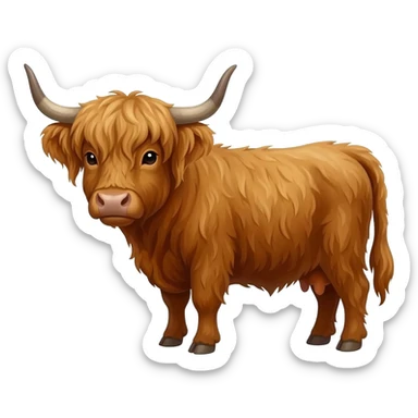 highland cow emoji sticker