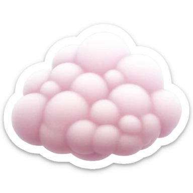 Pink cloud with snow and snowflakes sticker