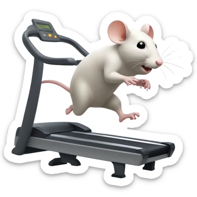 Rat on treadmill  sticker