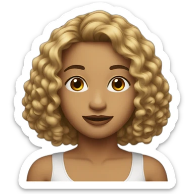 dra pelo corto castaño claro sticker