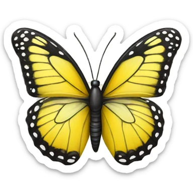 Butterfly yellow sticker