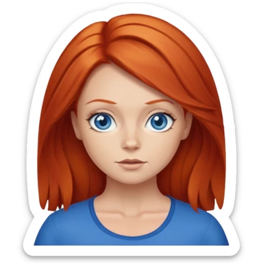 Ginger Spice with blue eyes sticker