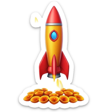 diwali rocket sticker