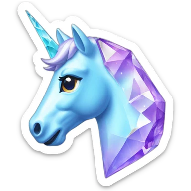Crystal unicorn jewel sticker