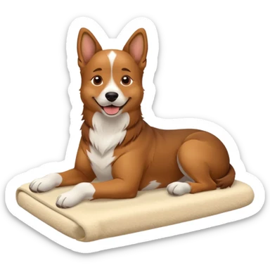 dog getting massage sticker