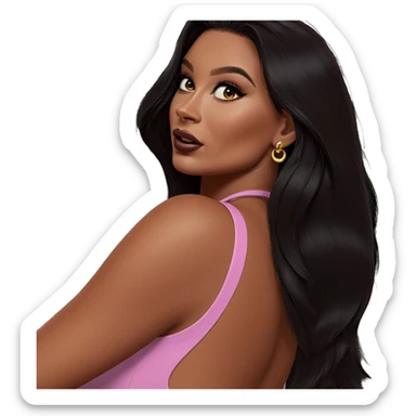 dark beauty with earrings sticker