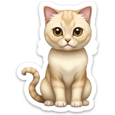 Colorful exotic tropical shiny Fantasy-Siamese-Scottish-Fold-feline-Fakémon-feline-hybrid (full body) sticker
