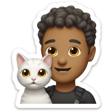 Cat with bababa sticker