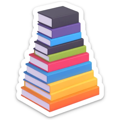 neat stack of manga volumes sticker