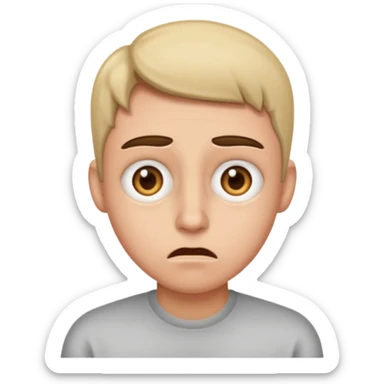 Shifty side eyes nervous sticker