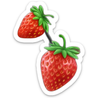 strawberry in a uber with a lot of luxury bagshop  sticker