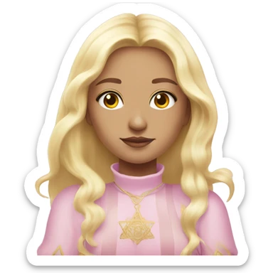 light pink tarot cards magic blonde girl sticker