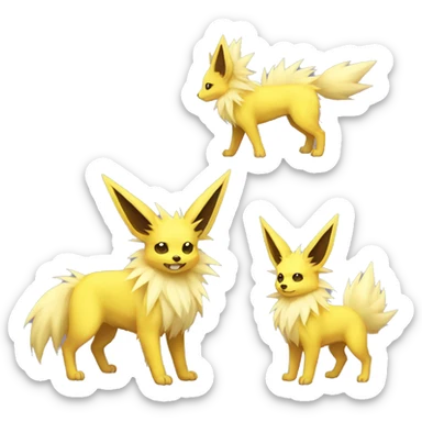 Jolteon full body sticker