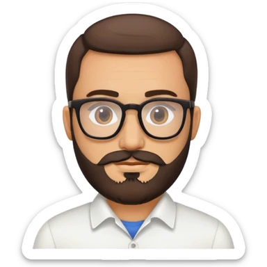 armenian guy with beard and glasses sticker