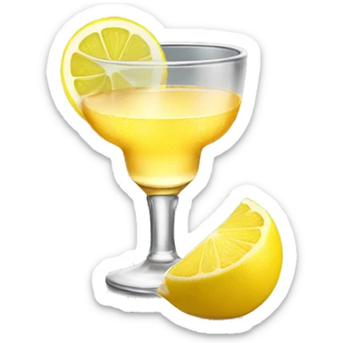 tequila shot with yellow lemon sticker