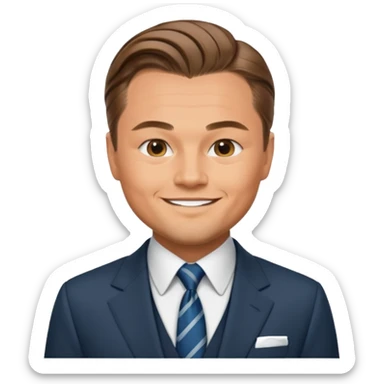 wall street woolf - di caprio sticker